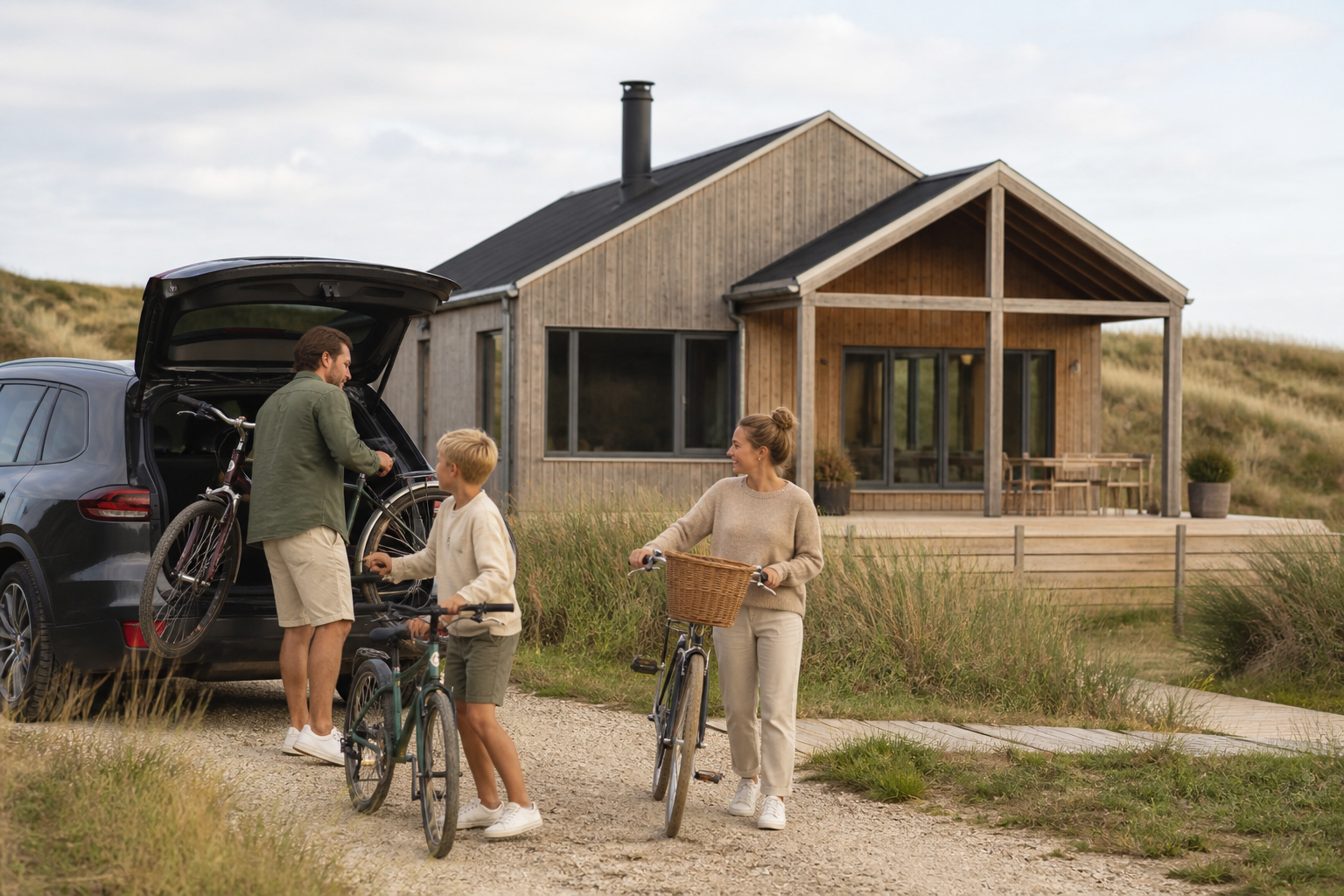 Illustrative Darstellung zum Ratgeberthema Ferienhaus in Dänemark: Lage, Haus und Anreise passend wählen