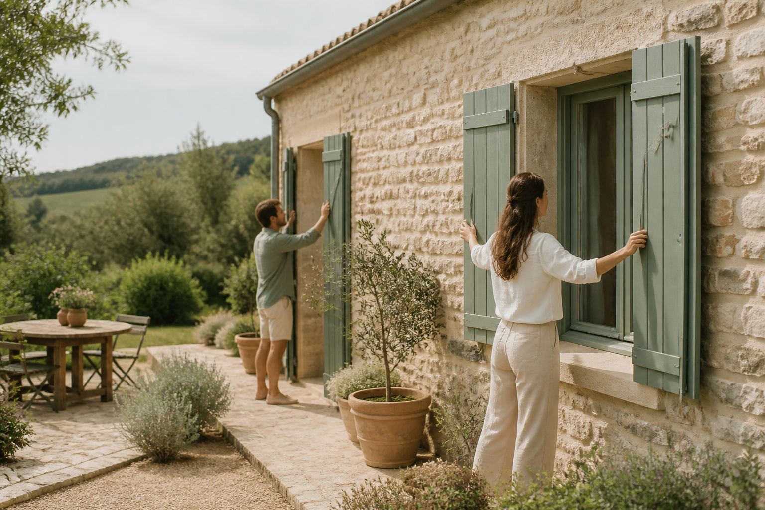 Illustrative Darstellung zum Ratgeberthema Ferienhaus in Frankreich: Landschaft und Haustechnik einordnen
