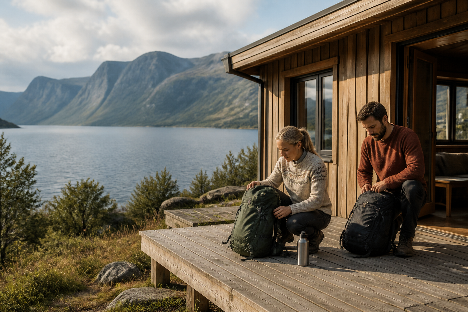 Illustrative Darstellung zum Ratgeberthema Ferienhaus in Norwegen: Fjordlage und Anreise sinnvoll planen